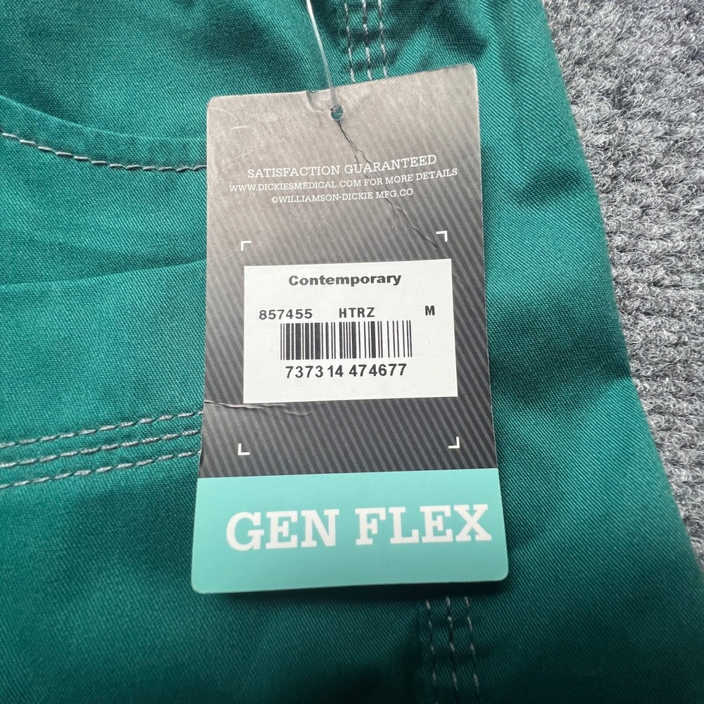 Dickies Gen Flex Scrub Pants Hunter Green Stretch Cargo Utility Medium - Picture 2 of 11